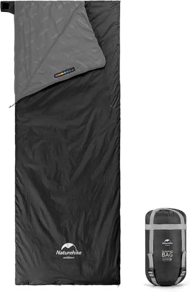 Naturehike Saco de dormir ultraleve - Envelope leve portátil, impermeável, confortável com saco de compressão - ótimo para viagens de 3 estações, acampamento, caminhada