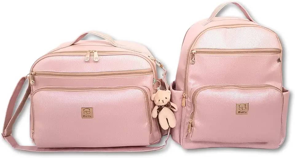 Kit Bolsa Mala Maternidade Bebe Enxoval Grande + Mochila + Trocador - Linha Austin