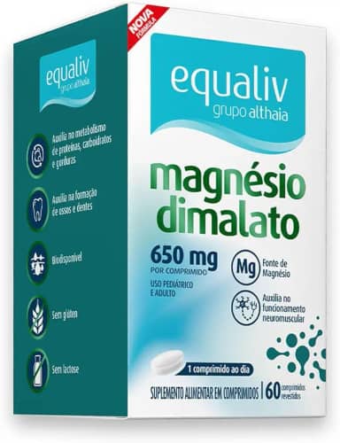 Magnésio Dimalato 650mg (60 comp), Único