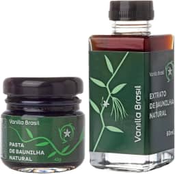 Extrato Natural de Baunilha 60ml + Pasta Concentrada Natural de Baunilha 42g da Vanilla Brasil Kit