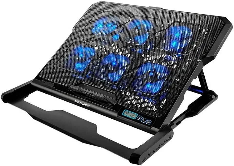 Cooler para Notebook com 6 Fans Led Azul Hexa Cooler - AC282