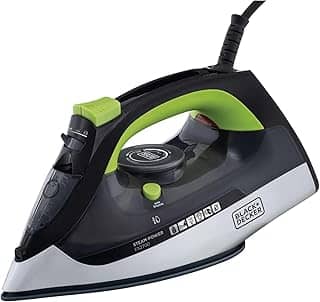 BLACK+DECKER Ferro de Passar Roupa, com Vaporizador, Sistema Antigotejamento, Preto, Verde e Branco, Modelo FX2700, 220V