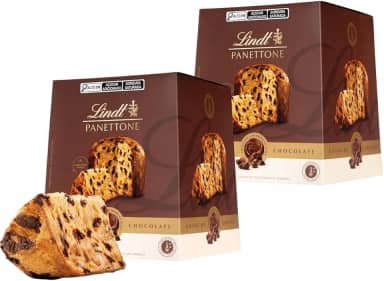 Panetone Lindt, Duplo Chocolate, 2 Panettones de 400g