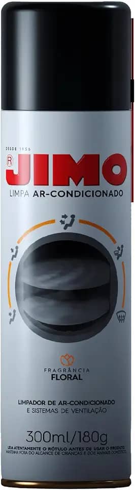 JIMO Limpa Ar Condicionado Automotivo Melhora Qualidade do Ar Puro Elimina Mau Odor Aerossol com Tubo Prolongador Mais Prático e Eficiente Floral 300ml