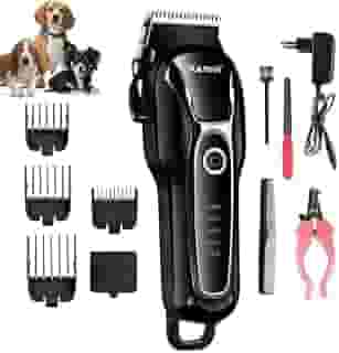 Maquina De Tosa Profissional Pet Cães Gato Sem Fio Kemei 1991 Com Alicate e Lixa