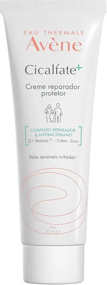 Avène Cicalfate+ Creme Reparador Facial, Nutre, Protege e Repara Pele Irritada, Água Termal Avène, Sulfato de Cobre e Zinco, Purifica, Acalma e Acelera a Reparação da Pele, Resultados Visíveis em 48 Horas, 20ml
