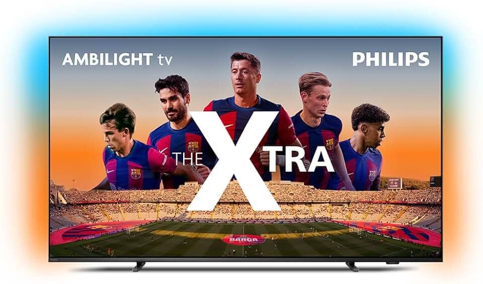 PHILIPS, Smart TV, The Xtra QD-Mini LED 65" 4K 120 Hz, 65PML9118/78, Ambilight, Google TV, P5, DTS Play-Fi, Freesync, Dolby Vision e Atmos, 40 WRMS