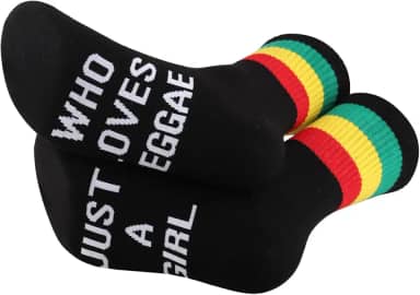 G2TUP 2 pares de meias para quem ama reggae, presente para amantes da música, presentes para músicos