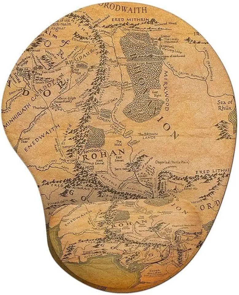 Mousepad Ergon�mico Senhor dos An�is Mapa da Terra M�dia