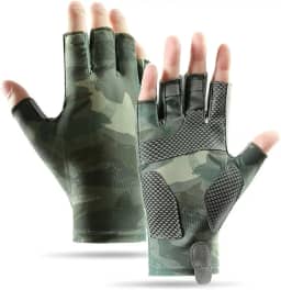 ievei Luvas de sol FPS 50+, luvas de pesca, proteção solar sem dedos, proteção UV, masculinas/mulheres, para caiaque, caminhadas, remo, dirigir