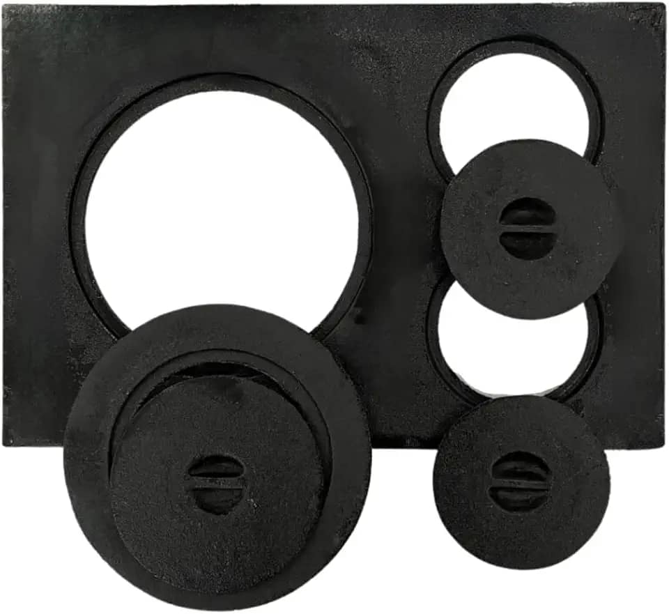 Chapa Paraná Para Fogão A Lenha 3 Furos Com Redução e Tampa