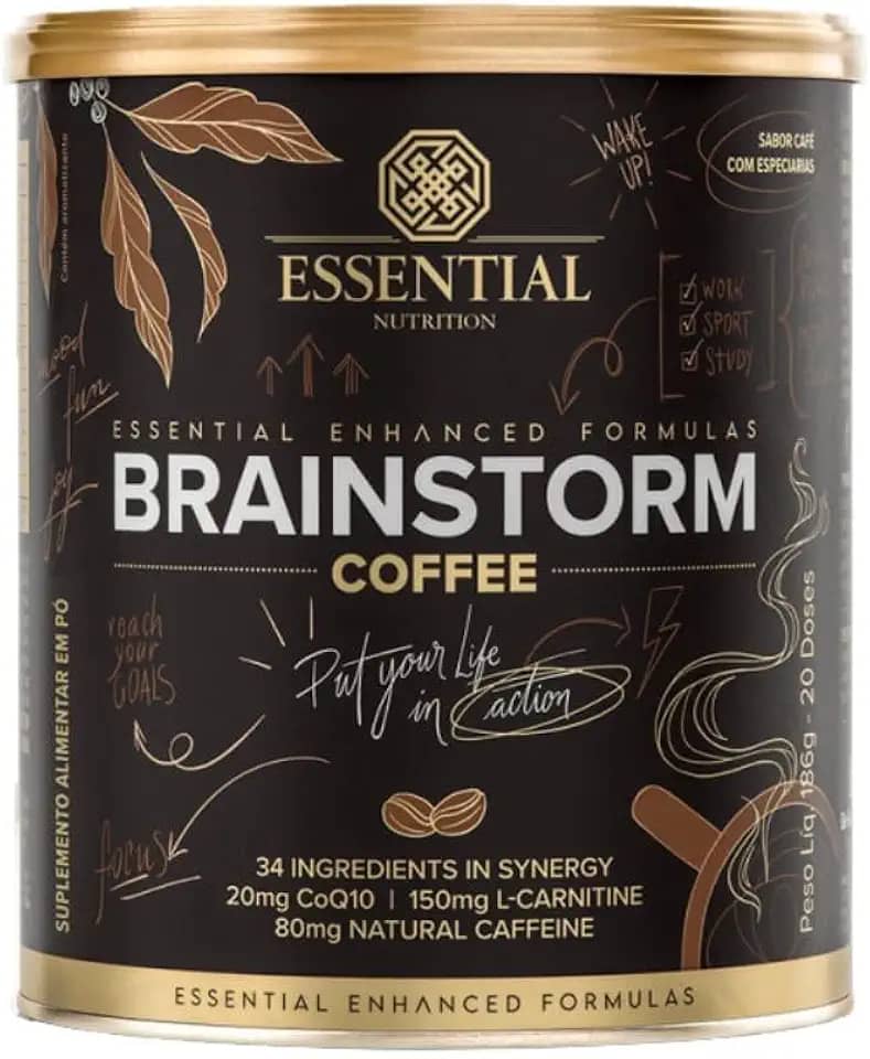 Brainstorm Coffee Energético Essential Nutrition 186g
