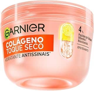 Garnier Hidratante Facial Antissinais Toque Seco com Colágeno, VItamina C e Niacinamida, Hidrata sem Pesar com Efeito Matte e Textura Leve como Ar, Ideal para Pele Mista e Oleosa 85g