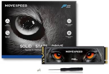 MOVE SPEED SSD HB7450 de 1 TB para PS5 com dissipador de calor TLC NAND, Unidade de estado sólido interna PCIe 4.0 NVMe M.2 - até 7450 MB/s, expansão de armazenamento 3D NAND, compatível com PS5