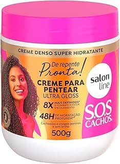 Salon Line, Creme para Pentear, SOS Cachos, De Repente Pronta, Vegano - Para Cabelos Cacheados e Crespos, 500g