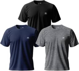 Kit 3 Camisetas Plus Size Masculinas Dry Fit Academia Verão Tamanho Grande (BR, Alfa, XGG, Plus Size, KIT CORES 2)