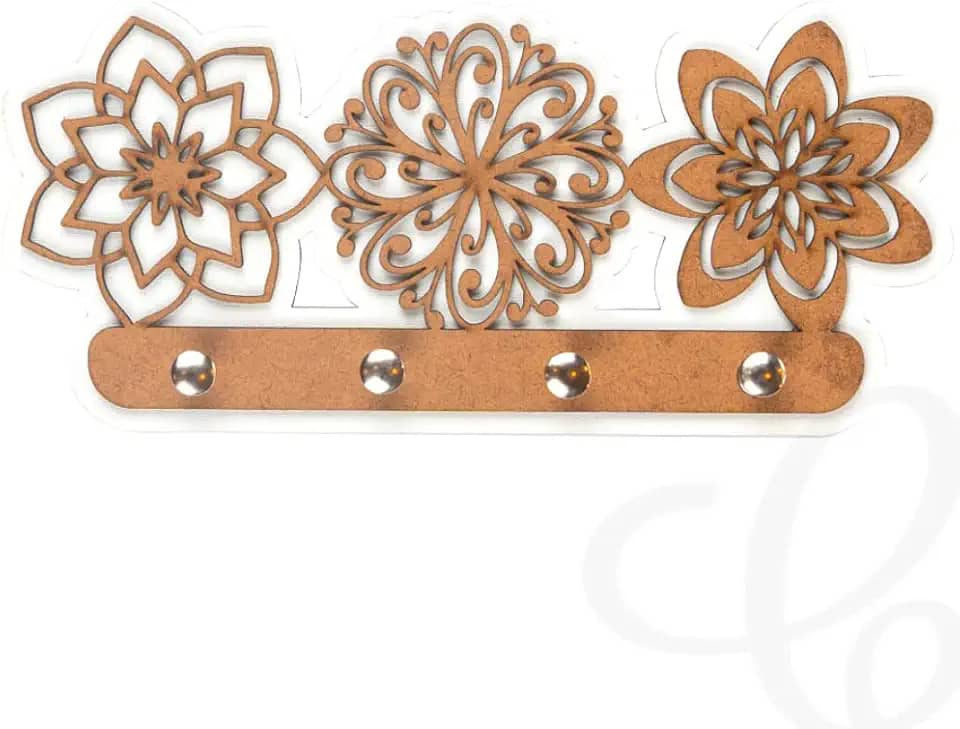 Porta Chaves de Parede Mandalas Decorativas Criativo