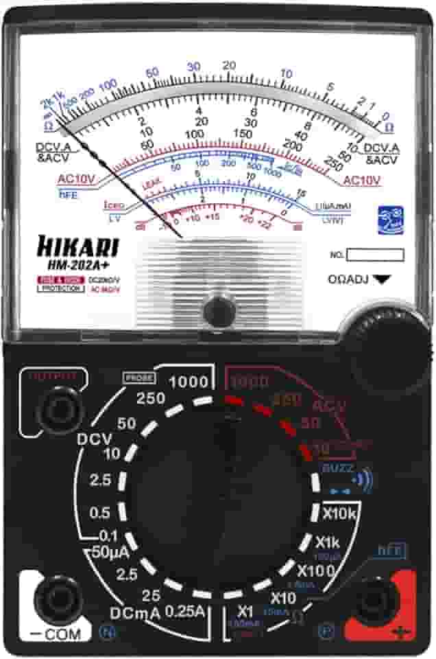Multímetro Analógico Profissinal com BIP 20kOhms/V Hikari HM-202A+