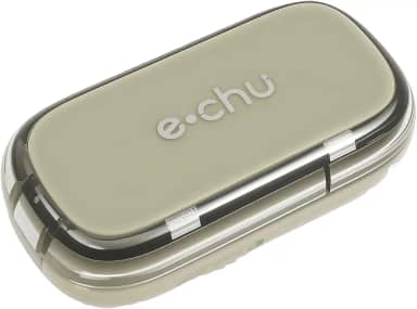 Cortador de comprimidos portátil com lâminas de aço inoxidável e compartimento de armazenamento, metades/terço/quarto, divisor para uso diário e viagens (verde menta)