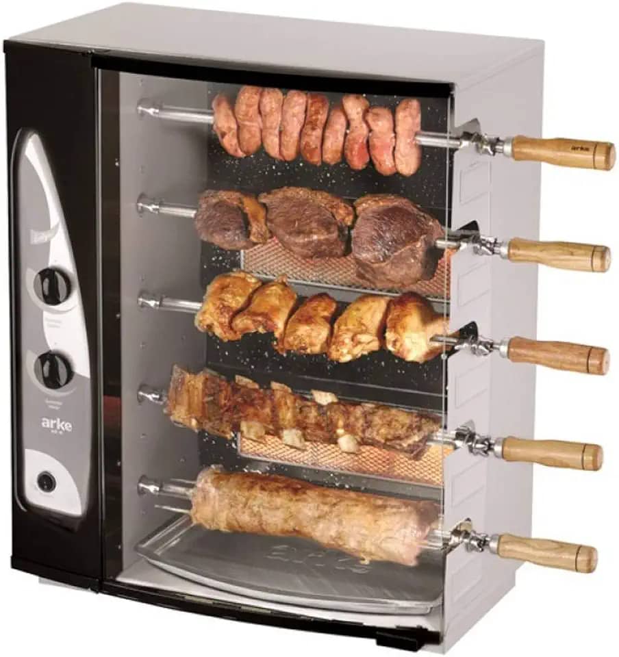 CHURRASQUEIRA GAS NATURAL ROTATIVA 5 ESPETOS AGR 05 - ARKE
