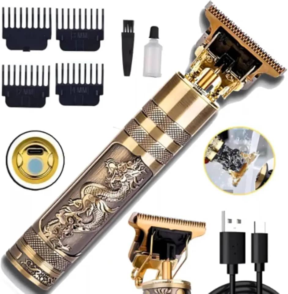 Maquininha de cortar cabelo e barba Vintage Multifuncional