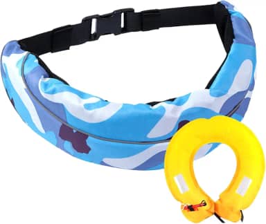 Cinto Salva-Vidas de Cintura - Cinto Inflável Para Caiaque,Acessórios de Segurança Impermeáveis Para Stand Up Paddle, Barco, Pesca, Mergulho e Surf
