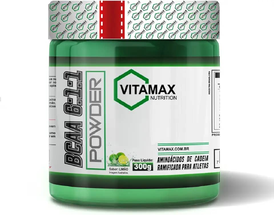 Suplemento em Pó BCAA 6.1.1 Powder 300g Vitamax Nutrition Sabor:Limão