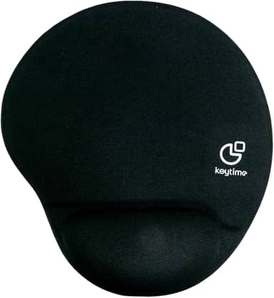 Mouse Pad Keytime Glide Tecido com Apoio de Pulso em Gel 255 x 220 mm Preto KYT00017