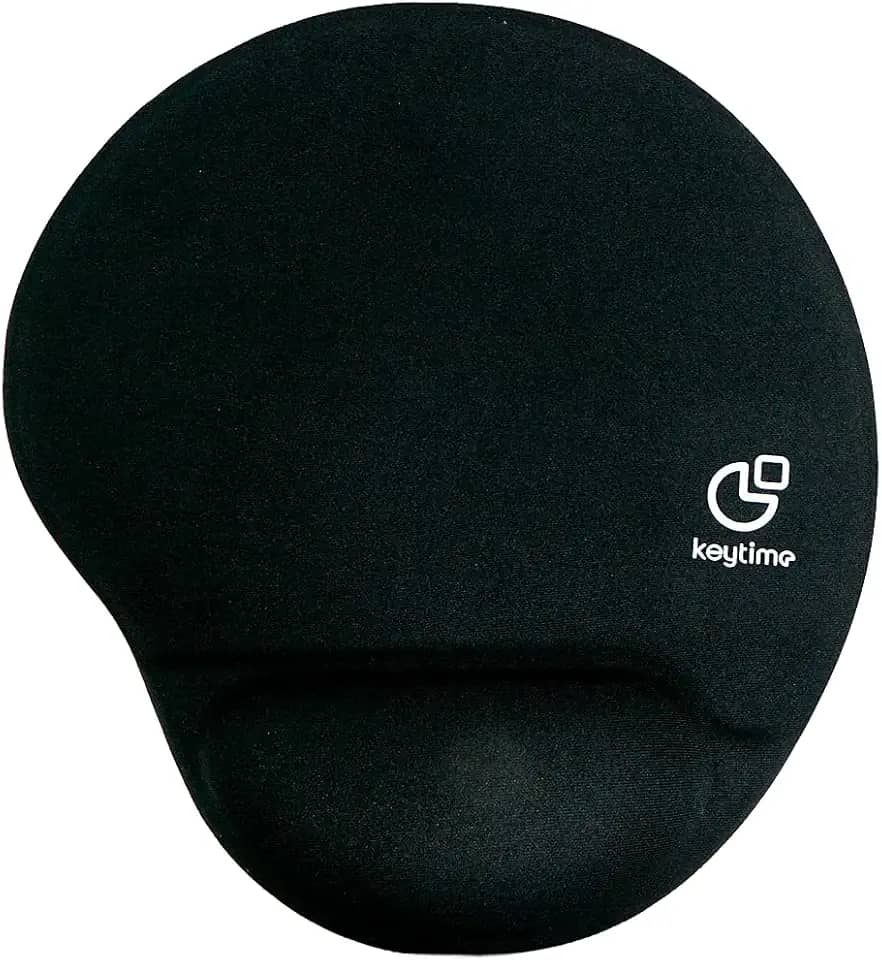 Mouse Pad Keytime Glide Tecido com Apoio de Pulso em Gel 255 x 220 mm Preto KYT00017