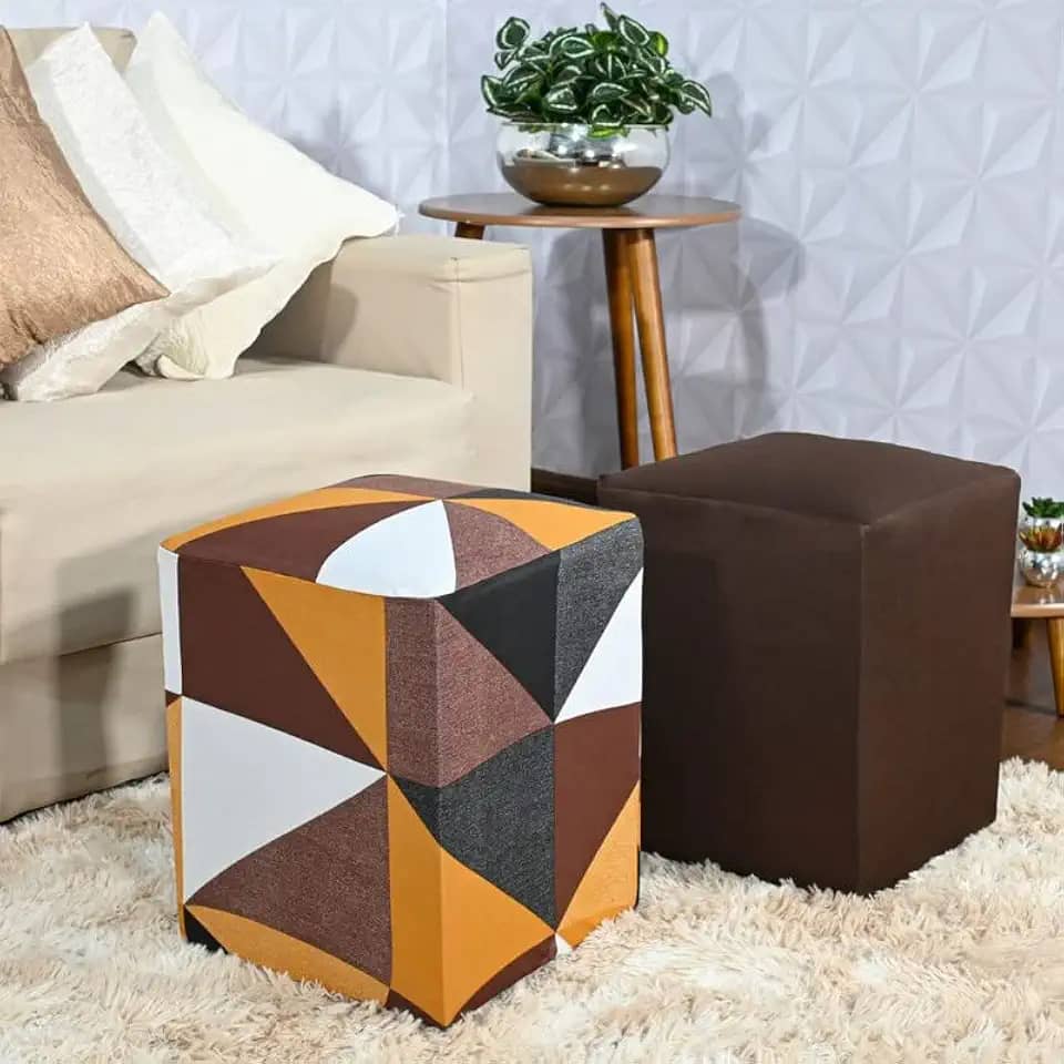 Kit Capa para Puff Plus Quadrado 4 Unidaes Tabaco/Retrô