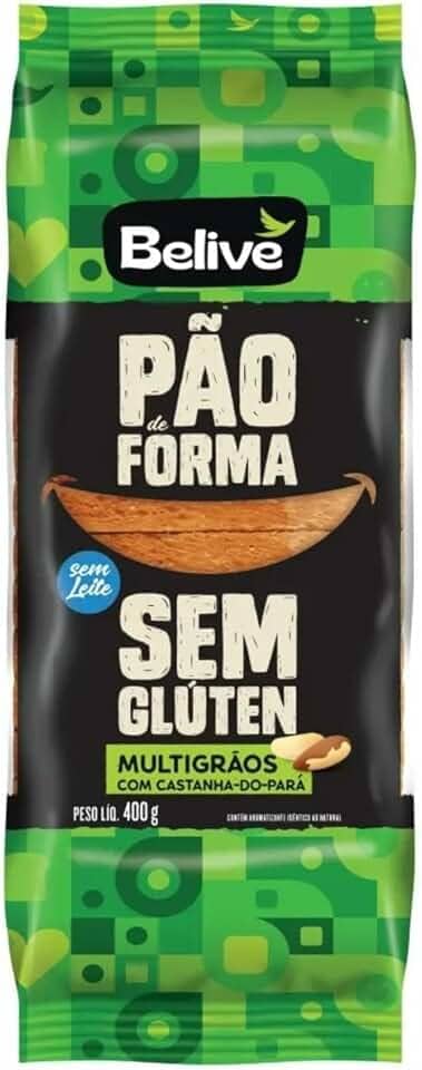 Pão de Forma Multigrãos Sem Glúten Sem Lactose 400g - Belive