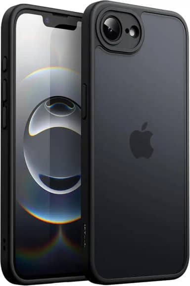 JETech Capa Matte para iPhone 16e 6,1 Polegadas 2025, Case Proteção Contra Quedas de Nível Militar à Prova de Choque, Capinha Traseira Translúcida Fosca, Anti-Impressão Digital (Preto)