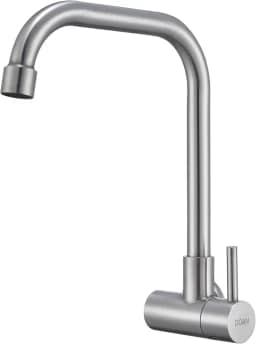 Torneira Inox Cozinha Giratória Parede Longa Nox16D