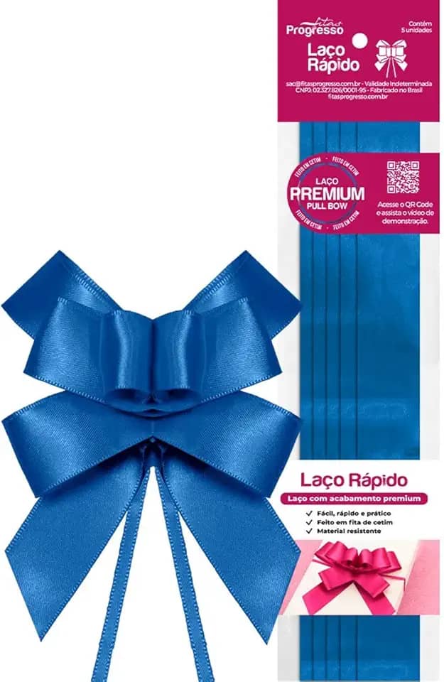 Laco Pronto Liso 22Mmx44Cm Cetim Azul Royal Pct Com 05 111754