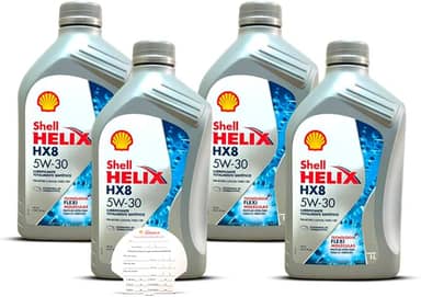 Kit 4 Litros Oleo Shell Helix Hx8 5W-30 API SP Sintetico