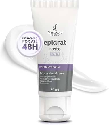 Hidratante Facial Epidrat Acqua - 50ml - Textura Leve e Rápida Absorção - Mantecorp