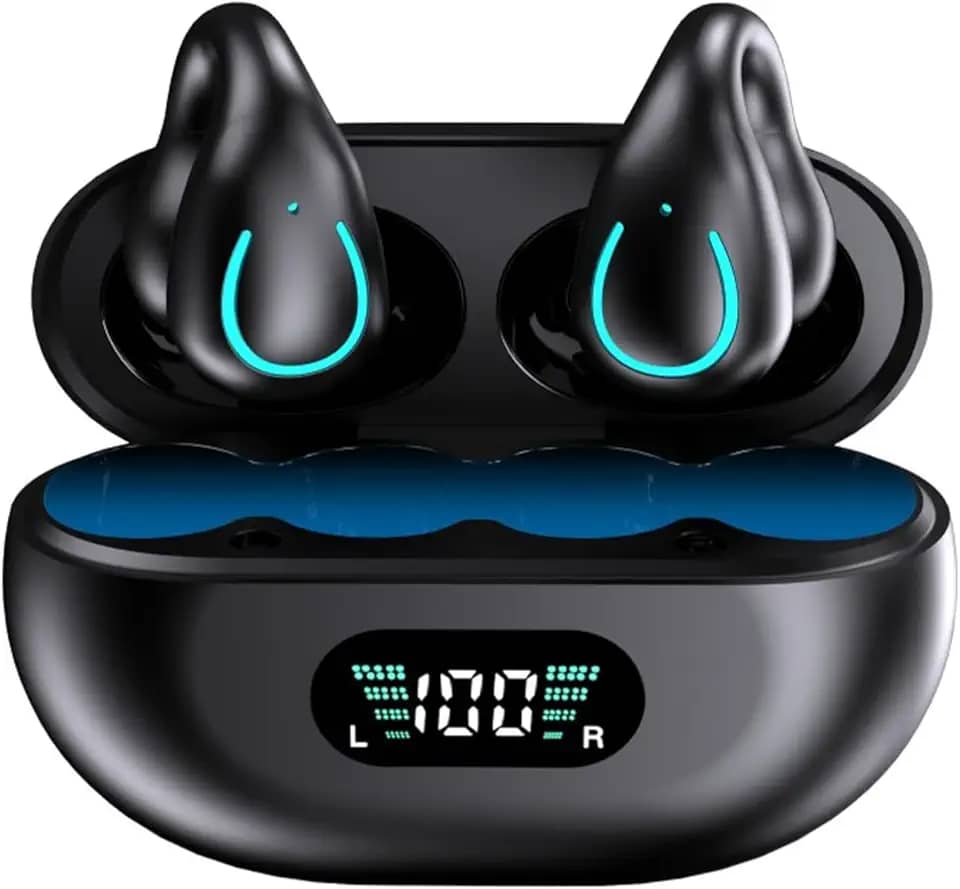 Fones de ouvido esportivos sem fio Bluetooth Lifebee Q71 com clip, condução óssea, Bluetooth 5.3, qualidade de som Hi-Fi e longa autonomia – A escolha perfeita para atividades esportivas e ao ar livre