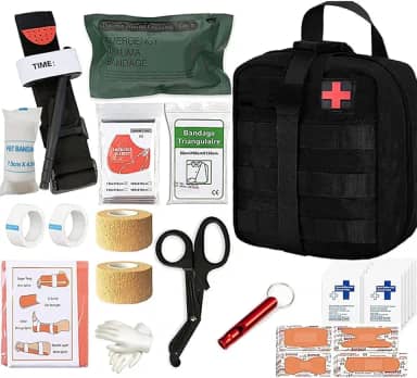 Kit de primeiros socorros de sobrevivência IFAK EMT Molle com kit de torniquete, kits de emergência ao ar livre bolsa de trauma para acampamento, barco, caça, caminhadas, casa, carro e aventuras