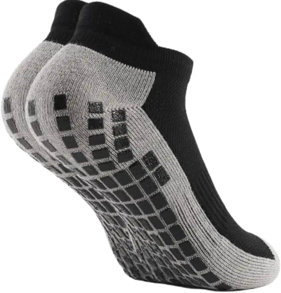 Kit 3 Meias Antiderrapantes Esportivas Masculina, Cano Baixo, Grip na Sola, Confortável, Não Escorrega, Perfeito para Esportes