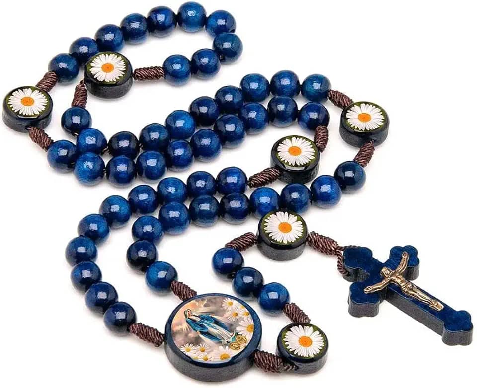 Terço Nossa Senhora das Graças com Flor de Margarida