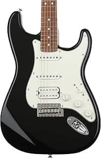 Fender Guitarra elétrica Player Stratocaster HSS, preta, escala Pau Ferro