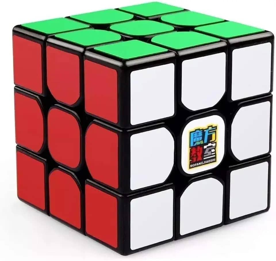 Moyu Cubo Mágico Profissional 3x3x3 Preto Adesivado Speedcubing