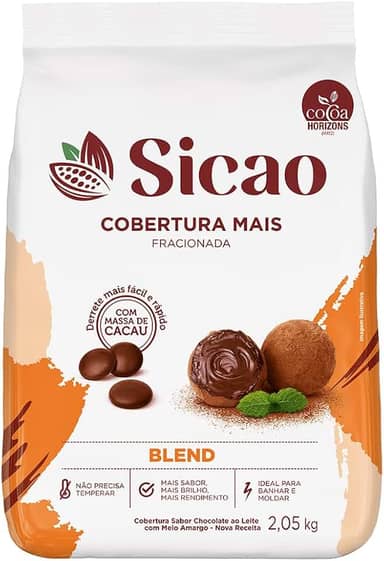Cobertura Fracionada Gotas Chocolate Blend 1,01kg - Sicao Mais