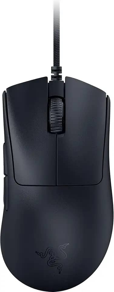 Razer Mouse para jogos DeathAdder V3 com fio: 59 g ultraleve - Sensor óptico Focus Pro 30K - Interruptores ópticos rápidos Gen-3-8K Hz HyperPolling-6 botões programáveis - Ergonômico - Cabo Speedflex
