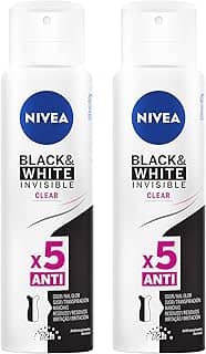 NIVEA Kit Desodorante Aerossol Black & White Clear 150ml - 2 Unidades, Nivea, pacote de 2
