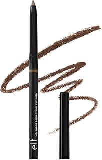 elf, Delineador Retrátil No Budge, Cremoso, Ultra-Pigmentado, Longa Duração, Melhora, Define, Intensifica, Negrito, Marrom, Uso o dia todo, 0,006 Onça