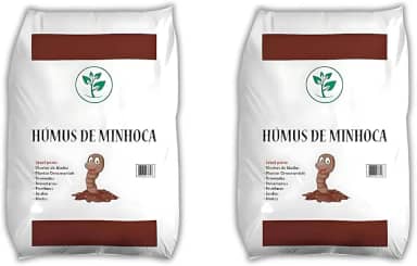 Húmus de Minhoca 4kg (Kit Econômico 2x2kg) – Adubo Orgânico 100% Natural para Solo Rico em Nutrientes e Jardim Saudável