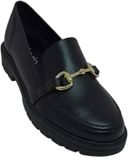 Sapato Feminino Beira Rio Mocassim Tratorado Recortes Fivela