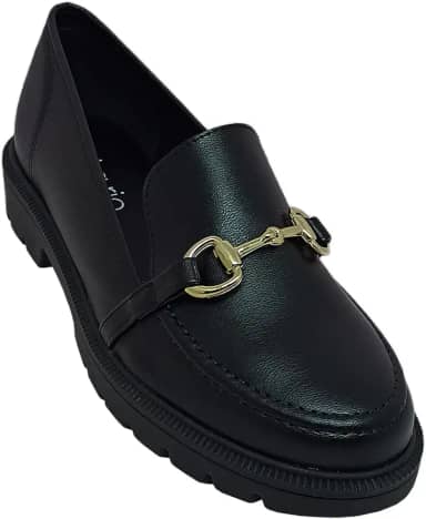 Sapato Feminino Beira Rio Mocassim Tratorado Recortes Fivela