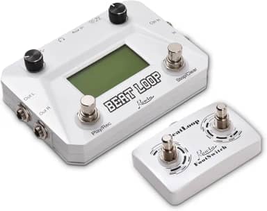 XCPHGFM Drum Machine Pedal Gravação Circular Guitar Looper Pedal 40 Drums Rhythm LCD Backlight Display para guitarra elétrica Entrada de 3,5 mm para fone de ouvido Controle de pedal externo